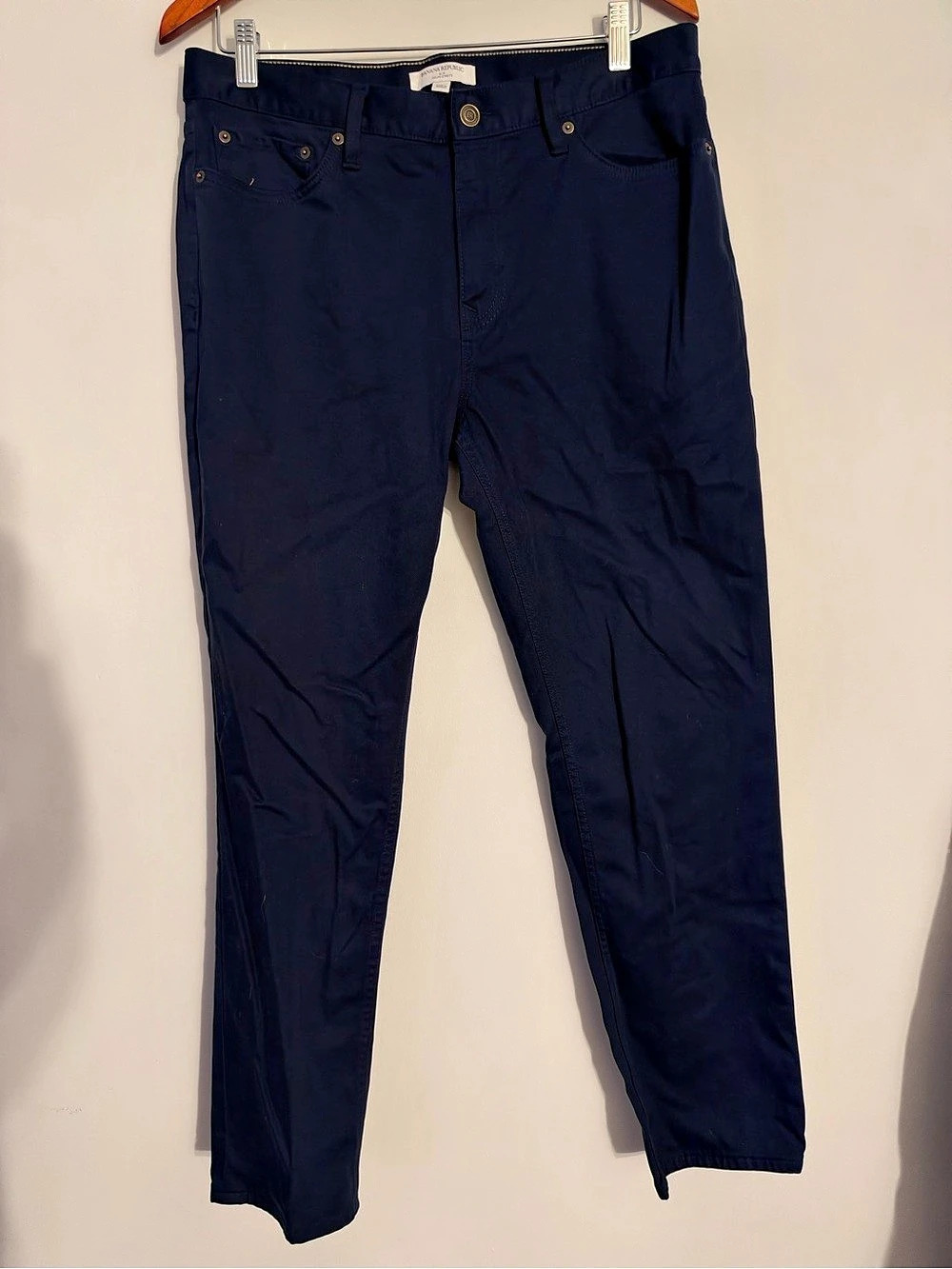 Banana Republic Slim Mill Rise Slim Pants in Blue Waist 33x30